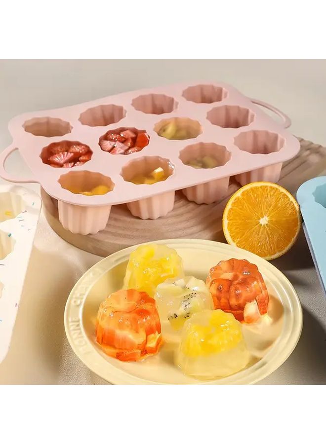 Color Point 12 Cavity Silicone Baking Mold Non Stick Easy Release Food Grade - Image 4